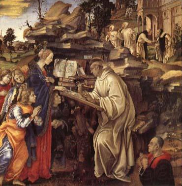 Filippino Lippi The Vison of Saint Bernard Spain oil painting art